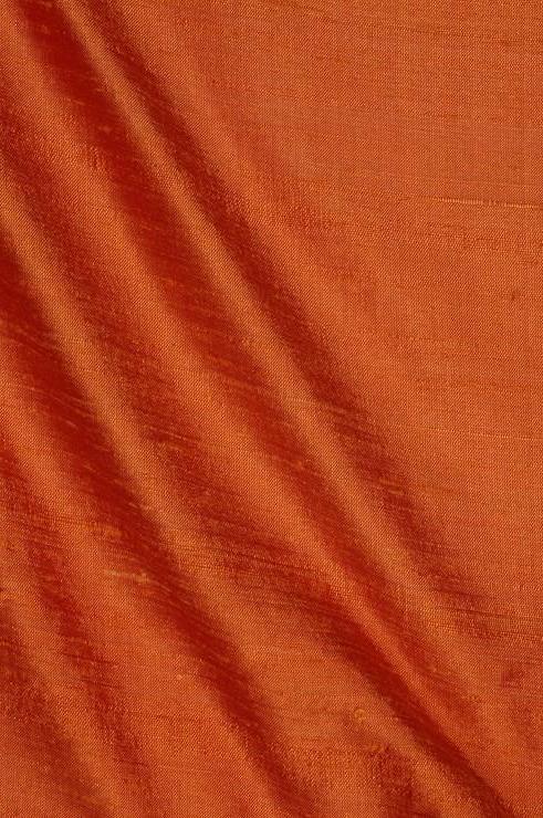 Apricot Dupioni Silk Fabric