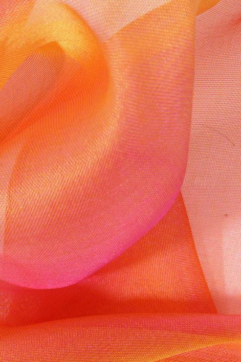 Apricot Orange Silk Organza Fabric