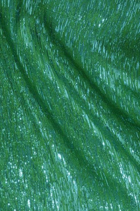 Aqua Green Metallic Shantung Silk Fabric