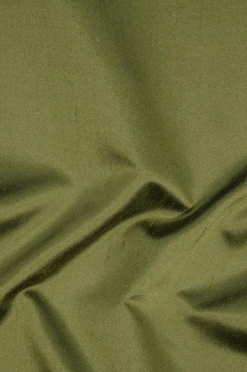 Avocado Green Italian Shantung Silk Fabric