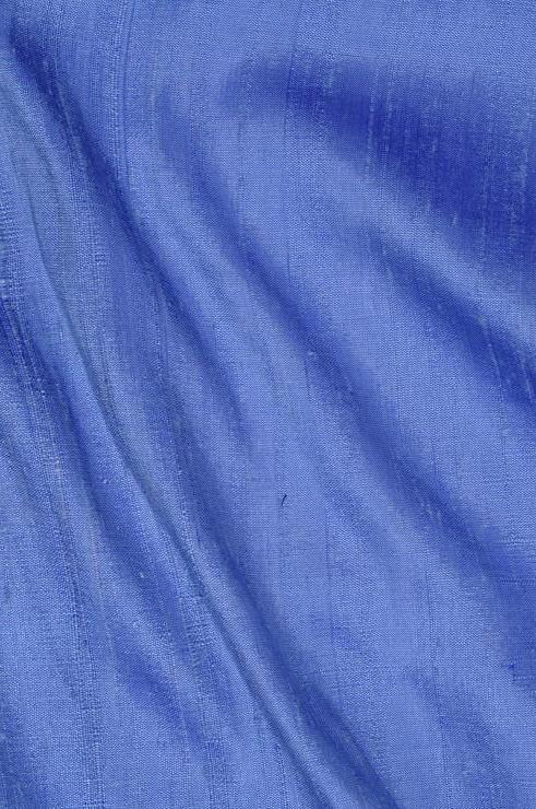 Azure Blue Dupioni Silk Fabric