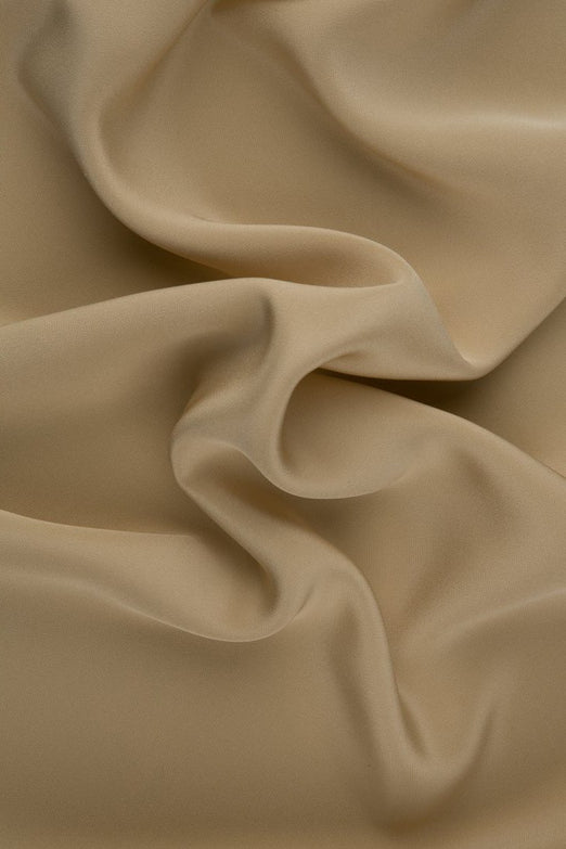 Beige Silk 4-Ply Crepe Fabric