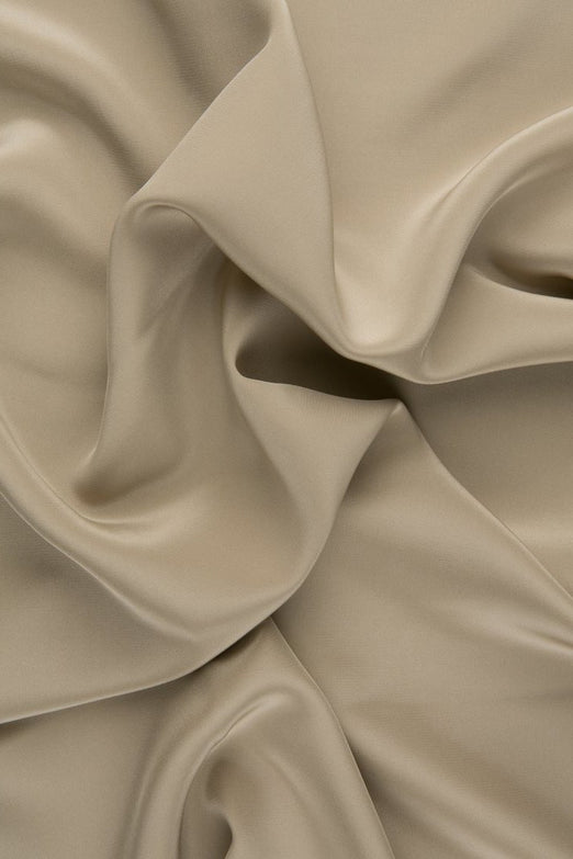 Beige Taupe Silk Crepe de Chine Fabric
