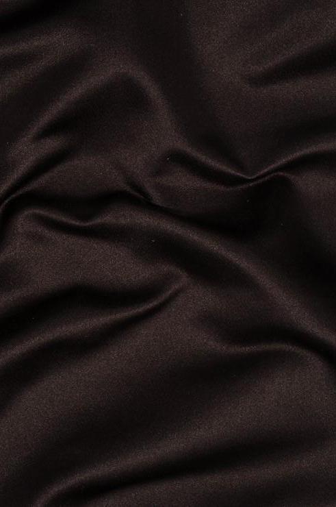 Bitter Chocolate Silk Duchess Satin Fabric