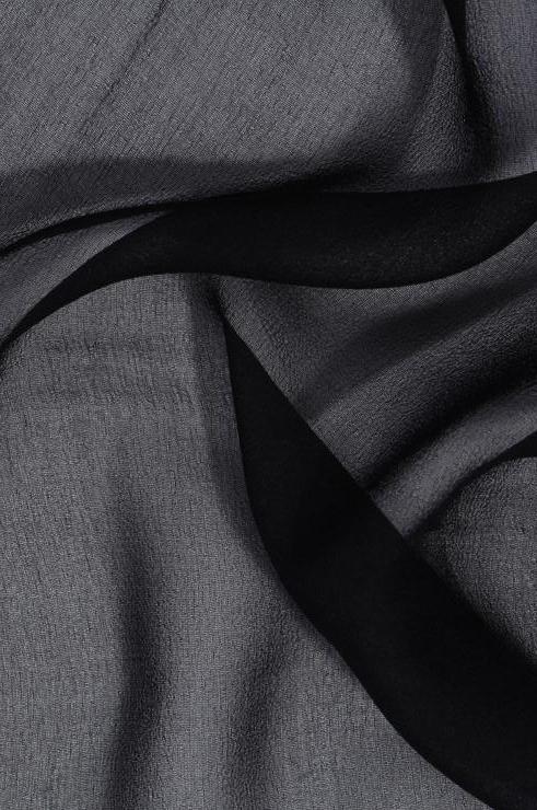 Black Silk Georgette Fabric