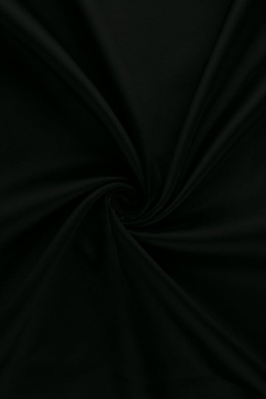 Black Silk Wool Fabric