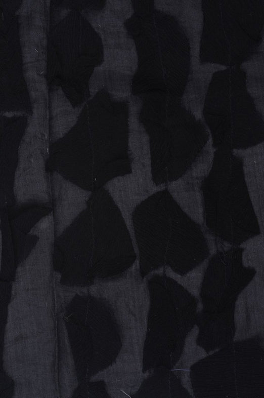 Black Silk Chiffon Petal 600 Fabric