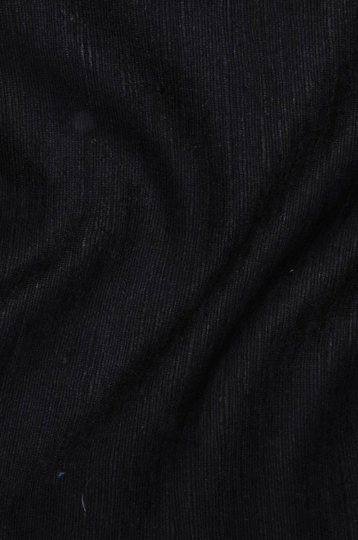 Black Katan Matka Silk Fabric