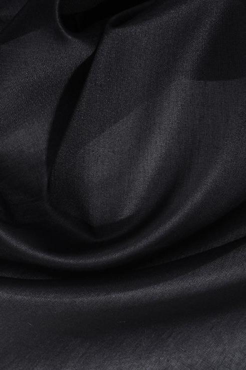 Black Cotton Silk Fabric