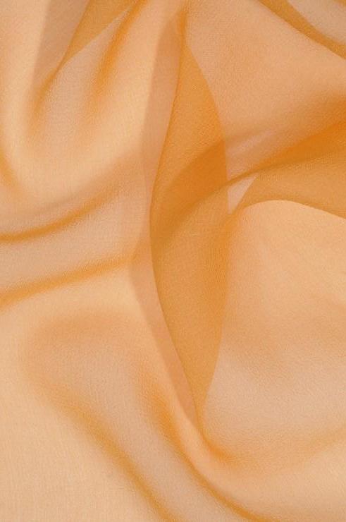 Blazing Orange Silk Georgette Fabric