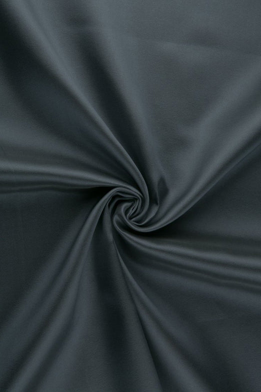 Blue Grey Silk Wool Fabric