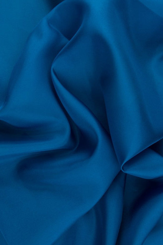 Blue Green Habotai Silk Fabric