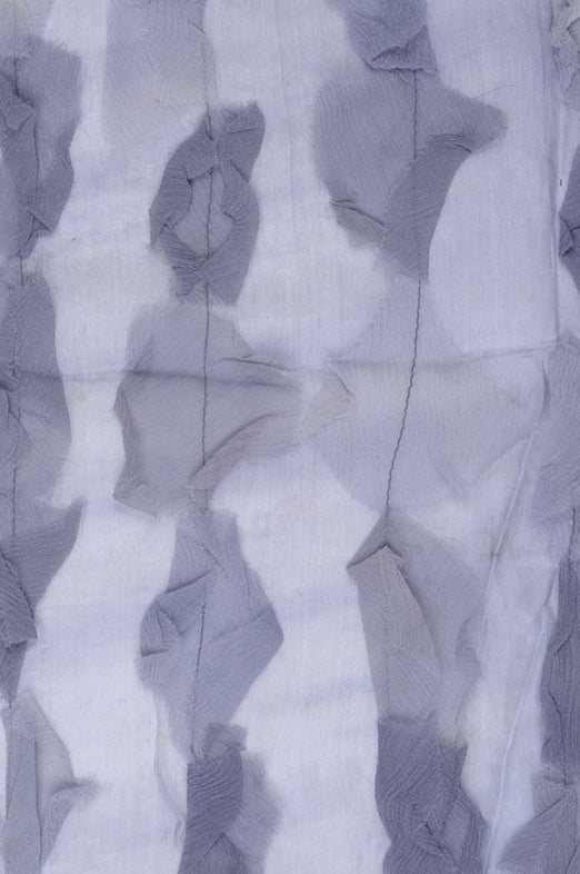 Blue Grey Silk Chiffon Petal 600 Fabric