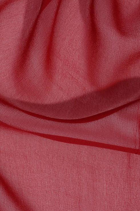 Brick Red Silk Georgette Fabric