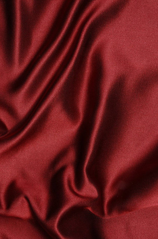 Runway Silks Dark Brick Red Silk Charmeuse Fabric