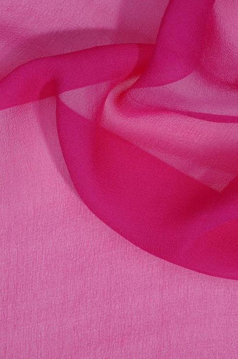 Bright Pink Silk Georgette Fabric