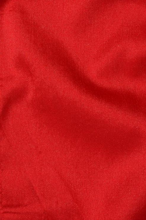 Bright Red Silk Shantung 54" Fabric