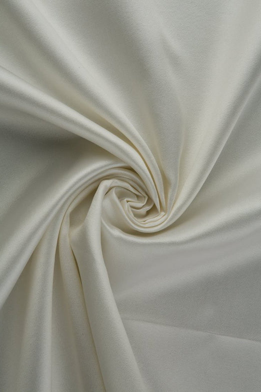 Bright White Silk Wool Fabric