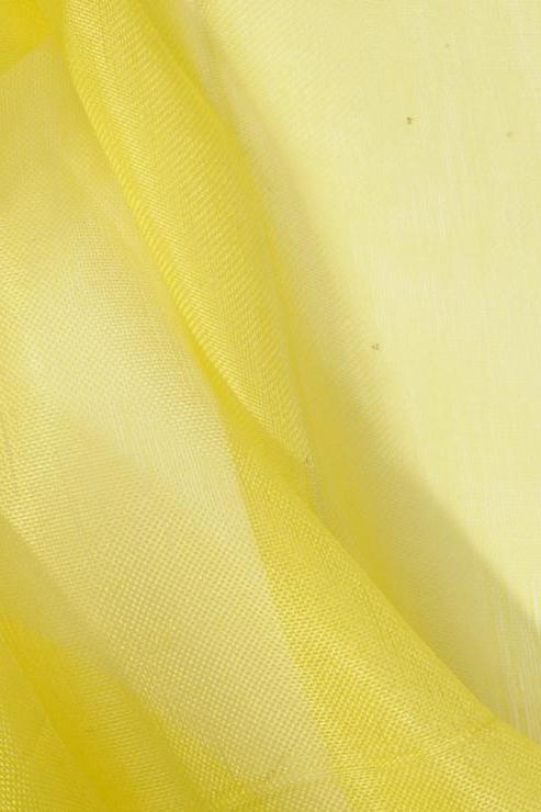 Bright Yellow Silk Organza Fabric