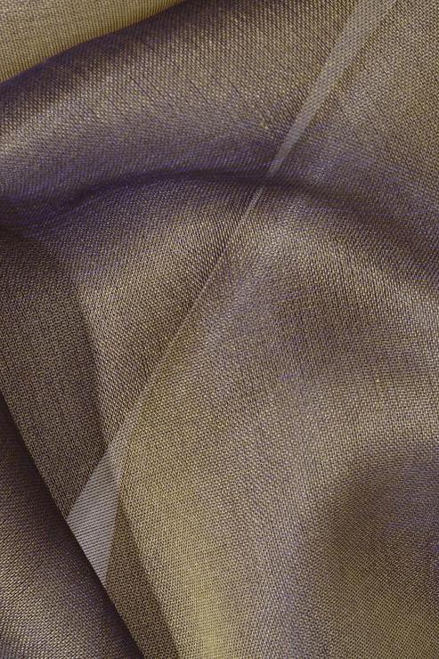Bronze Olive Green Silk Organza Fabric