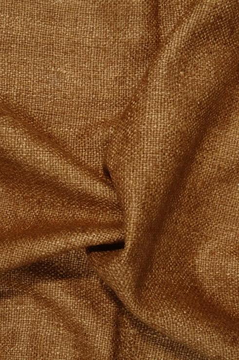 Brownish Yellow Silk Linen (Matka) Fabric