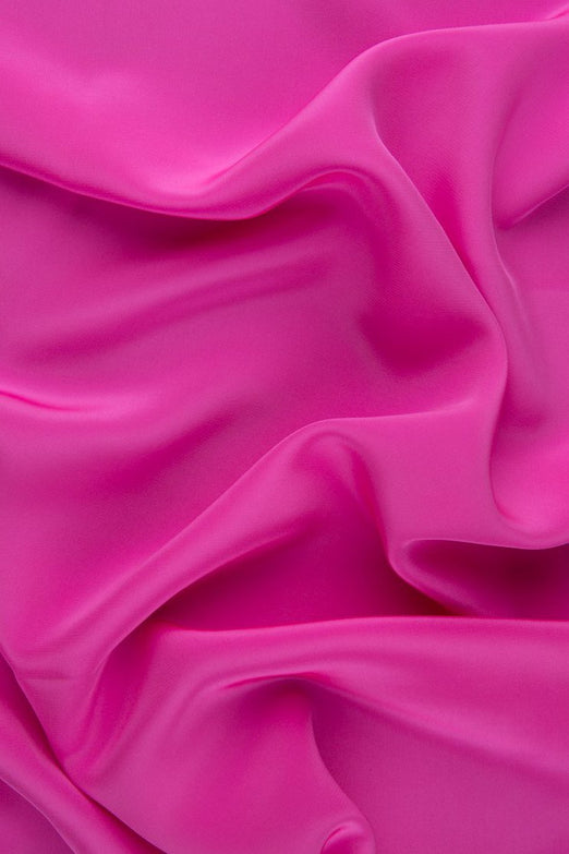 Bubblegum Pink Silk Crepe de Chine Fabric