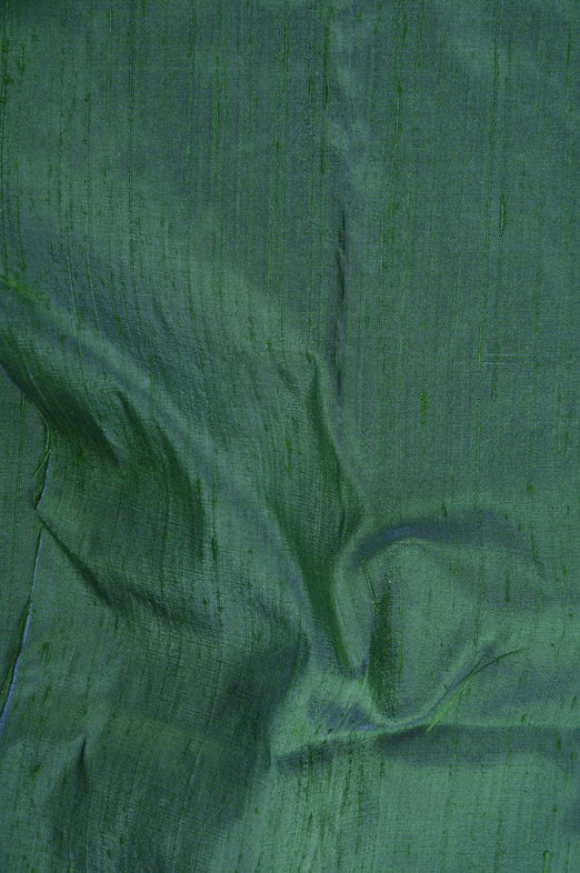 Cadmium Green Dupioni Silk Fabric