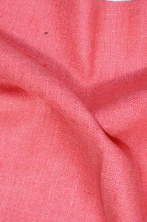 Calypso Coral Silk Linen (Matka) Fabric