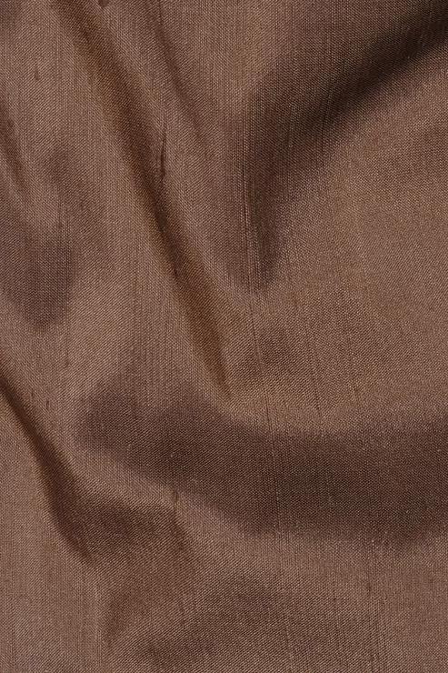 Carafe Brown Silk Shantung 54" Fabric