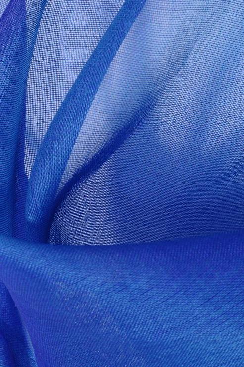 Caribbean Blue Silk Organza Fabric