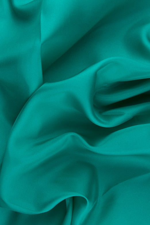 Caribbean Green Habotai Silk Fabric