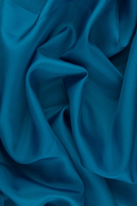 Caribbean Sea Blue Habotai Silk Fabric