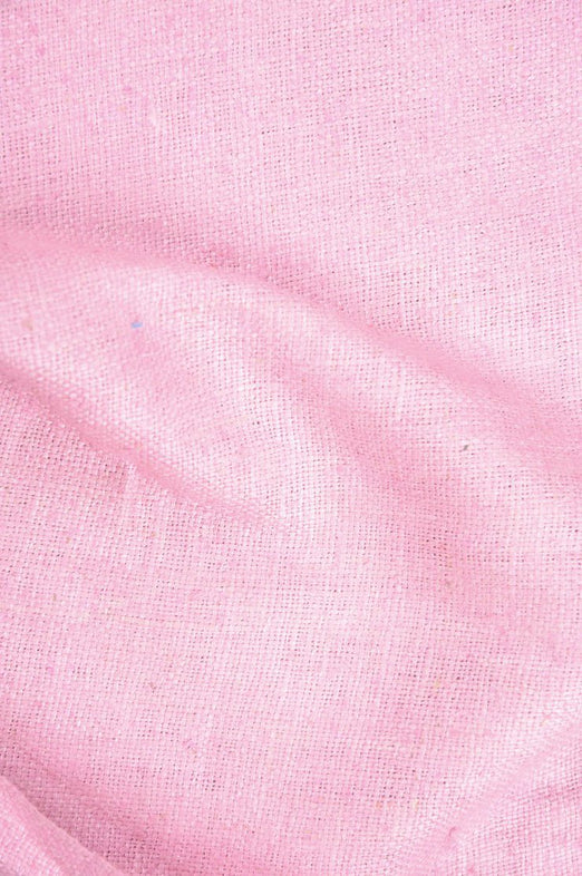 Carmine Rose Pink Silk Linen (Matka) Fabric