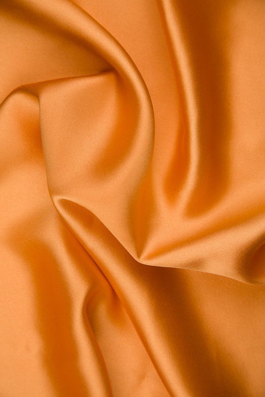 Pumpkin Silk Crepe Back Satin Fabric