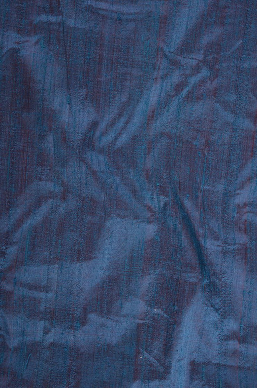 Celestial Blue Red Dupioni Silk Fabric