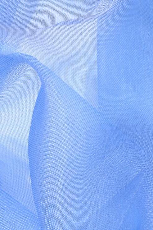 Cerulean Blue Silk Organza Fabric