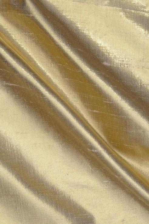Champagne Gold Metallic Shantung Silk Fabric
