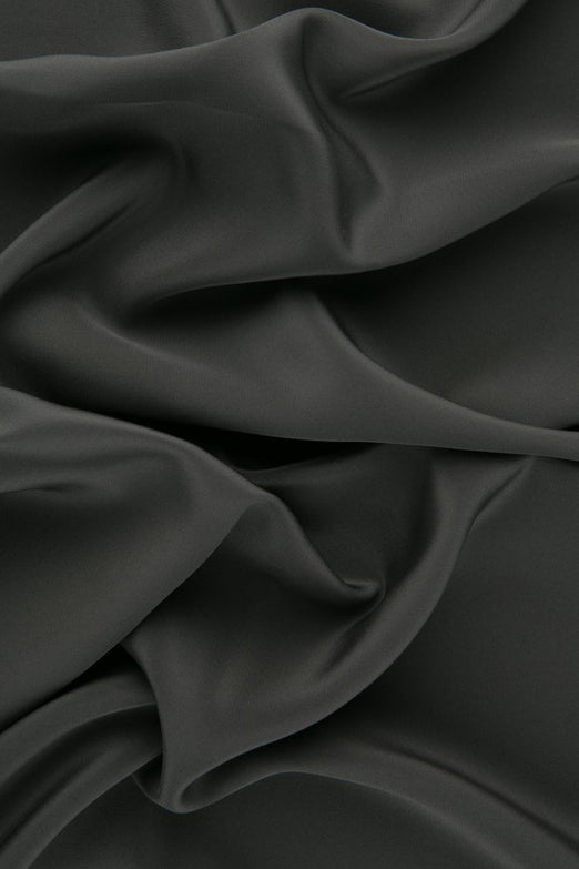 Charcoal Silk Crepe de Chine Fabric