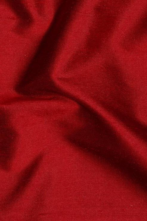 Cherry Red Silk Shantung 54" Fabric