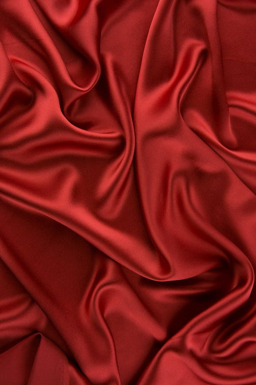 Chili Pepper Red Charmeuse Silk Fabric