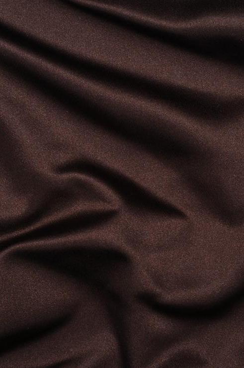 Chocolate Silk Duchess Satin Fabric
