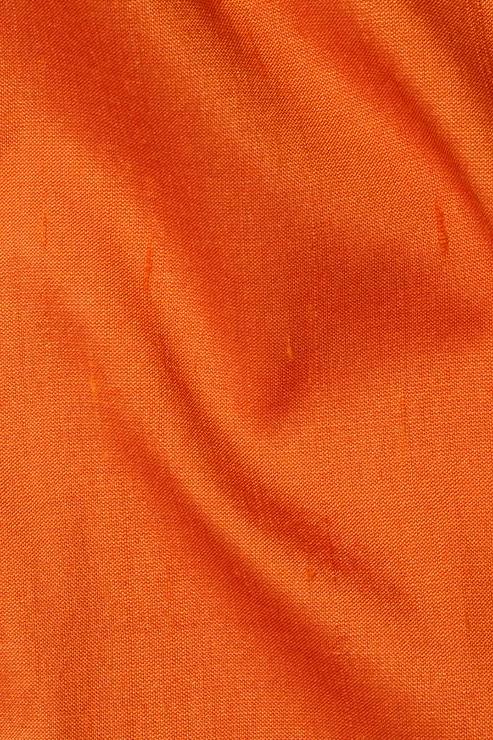 Clementine Orange Silk Shantung 54" Fabric