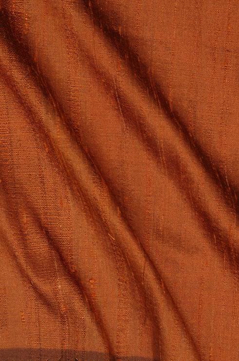 Copper Dupioni Silk Fabric