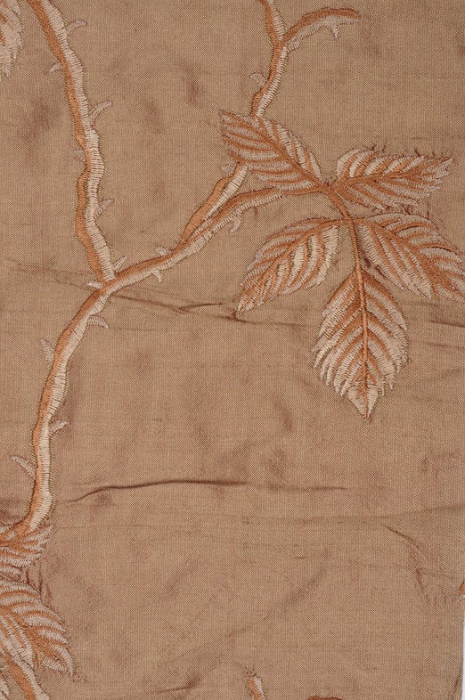 Copper 218 Embroidered Dupioni Silk