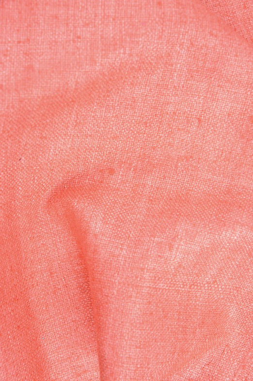 Coral Silk Linen (Matka) Fabric