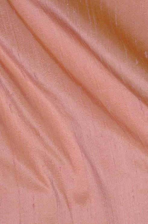 Coral Dupioni Silk Fabric