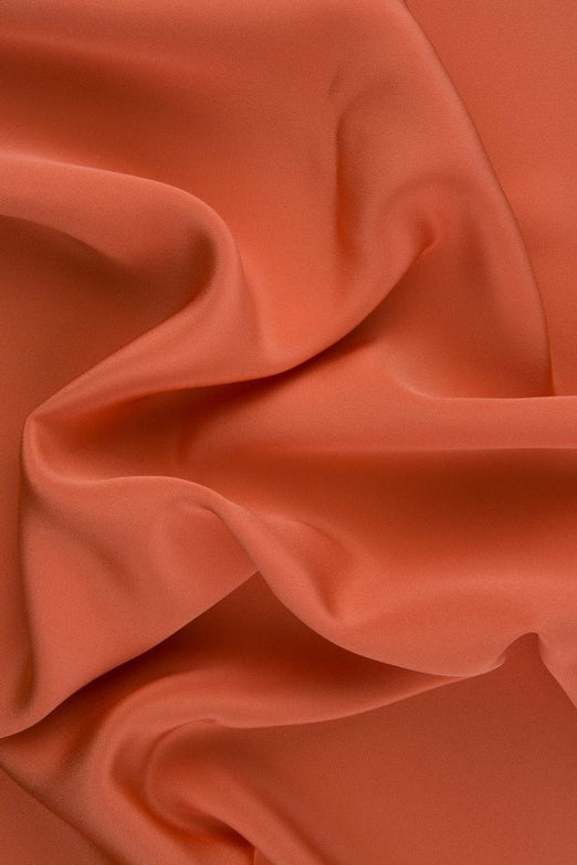 Coral Silk 4-Ply Crepe Fabric
