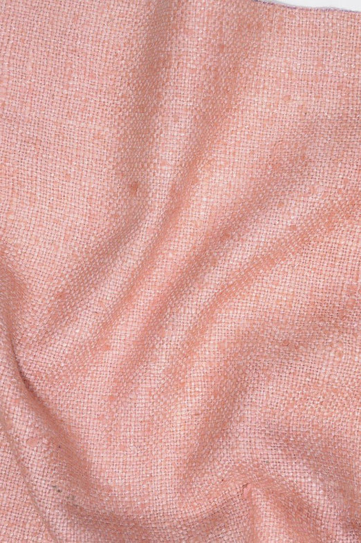 Coral Almond Silk Linen (Matka) Fabric
