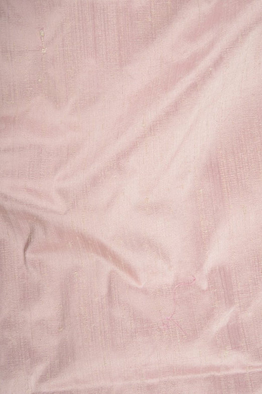 Cream Pink Dupioni Silk Fabric