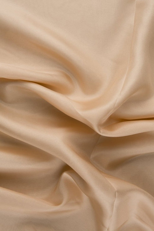 Cream Tan Habotai Silk Fabric